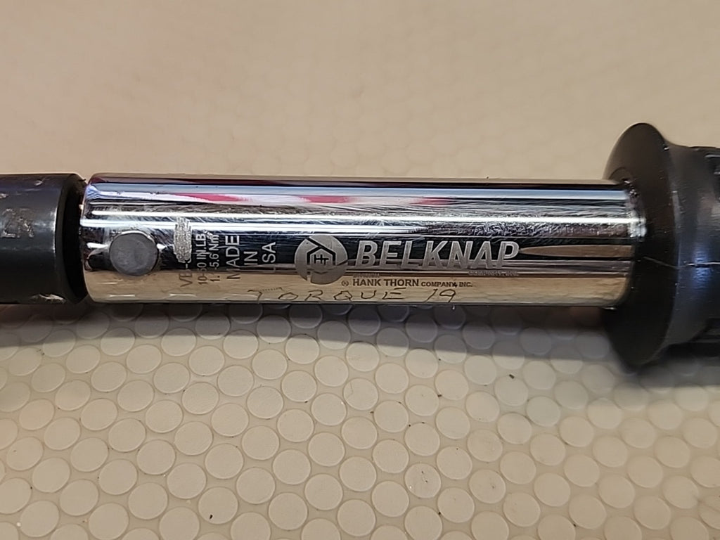 Belknap VB-5T-2R preset torque wrench W/ reversible 3/8" drive- engraved