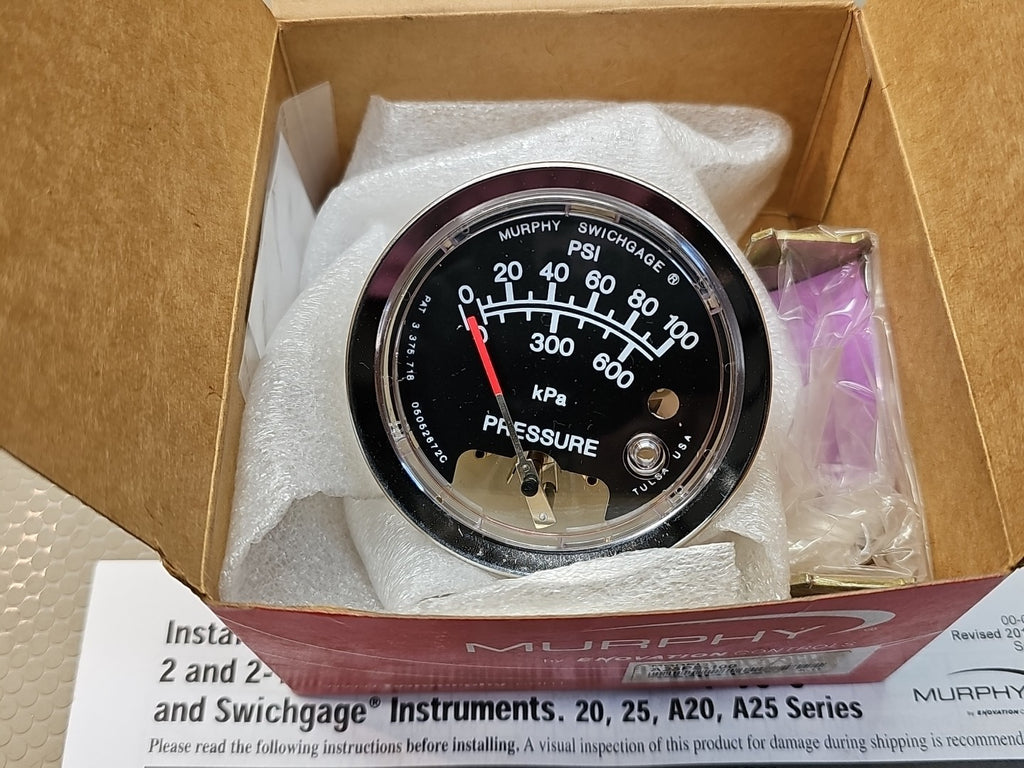 Murphy A25PE-100 Pressure Swichgage ® (05754374) NEW