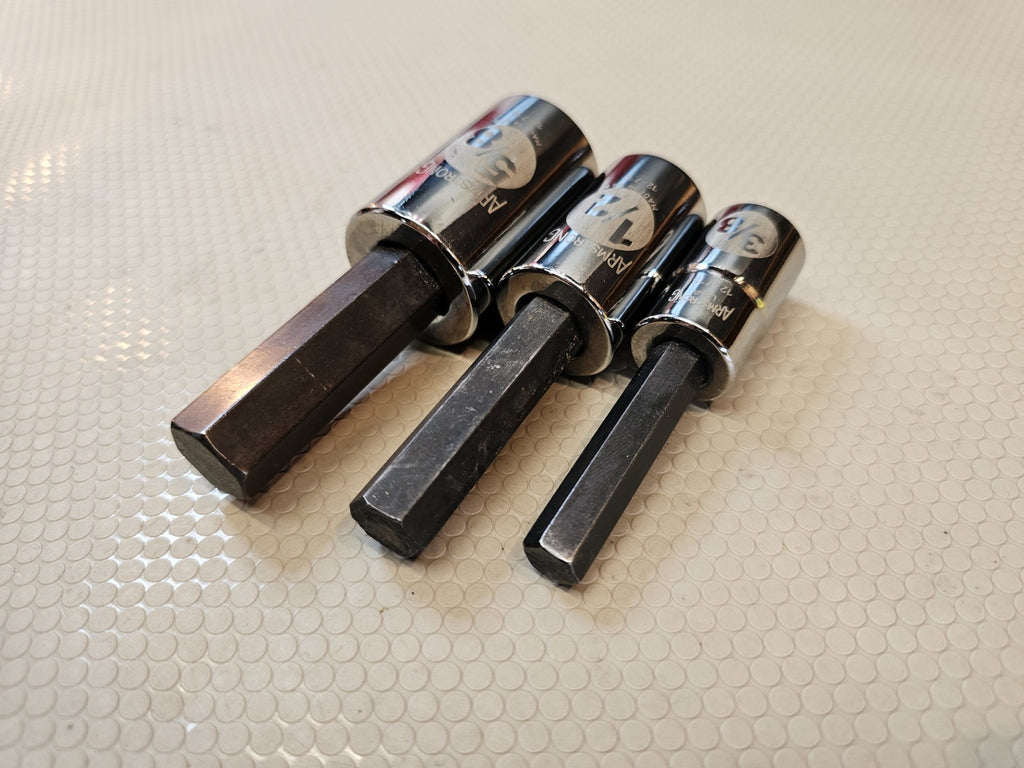 USA Armstrong 3 pc SAE 1/2" Drive Chrome Hex Bit Socket Driver Set owned by Snap
