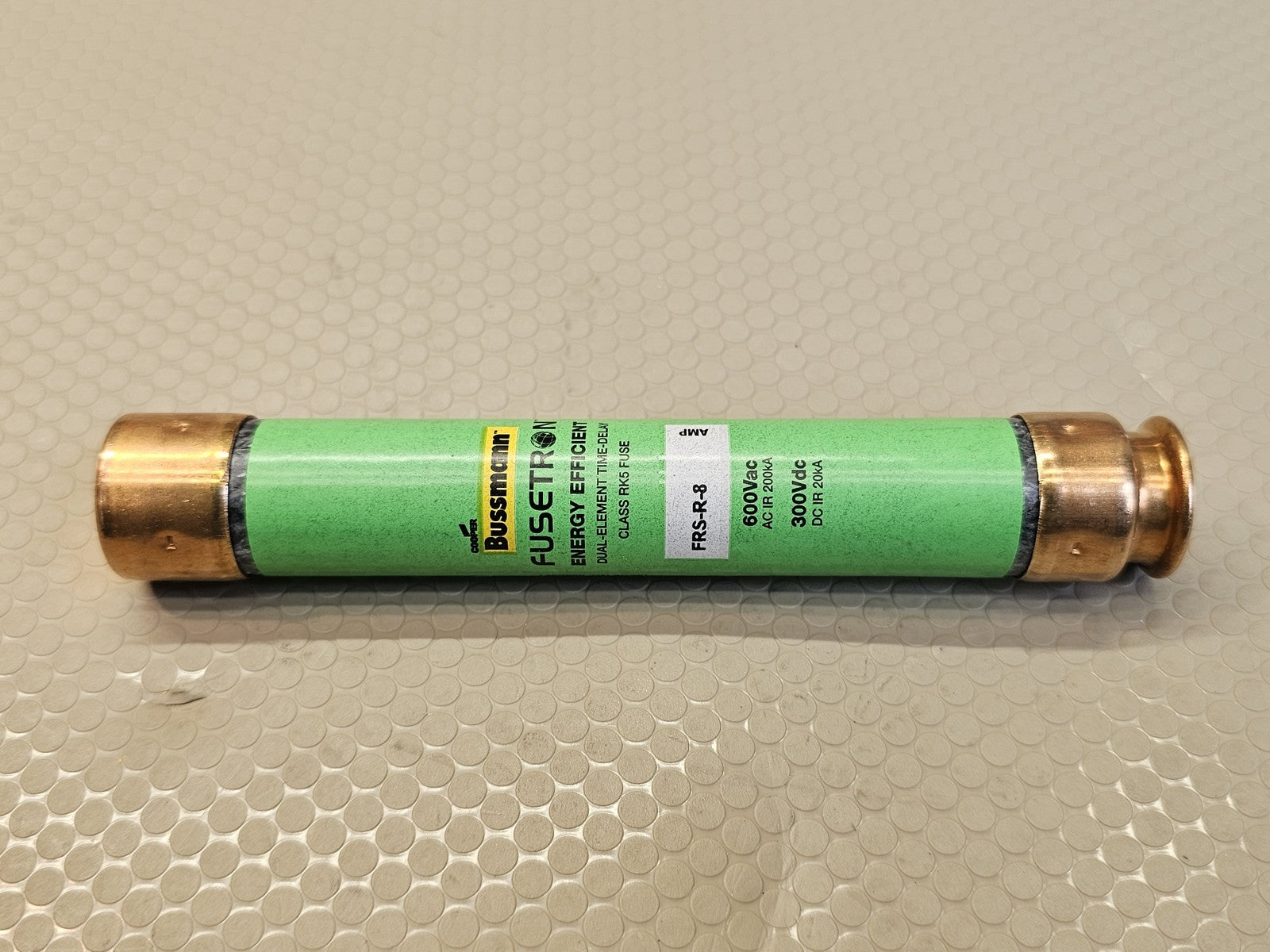 Bussmann Fusetron FRS-R-8 8A 600V Class RK5 Dual-Element Time-Delay Fuse