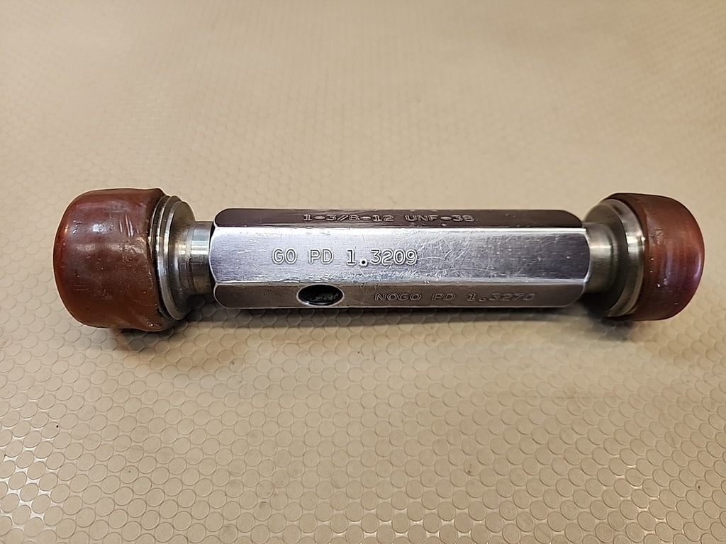 1-3/8” - 12 UNF 3B THREAD GAGE GO 1.3209 No Go 1.3270 Machinist Tool Maker