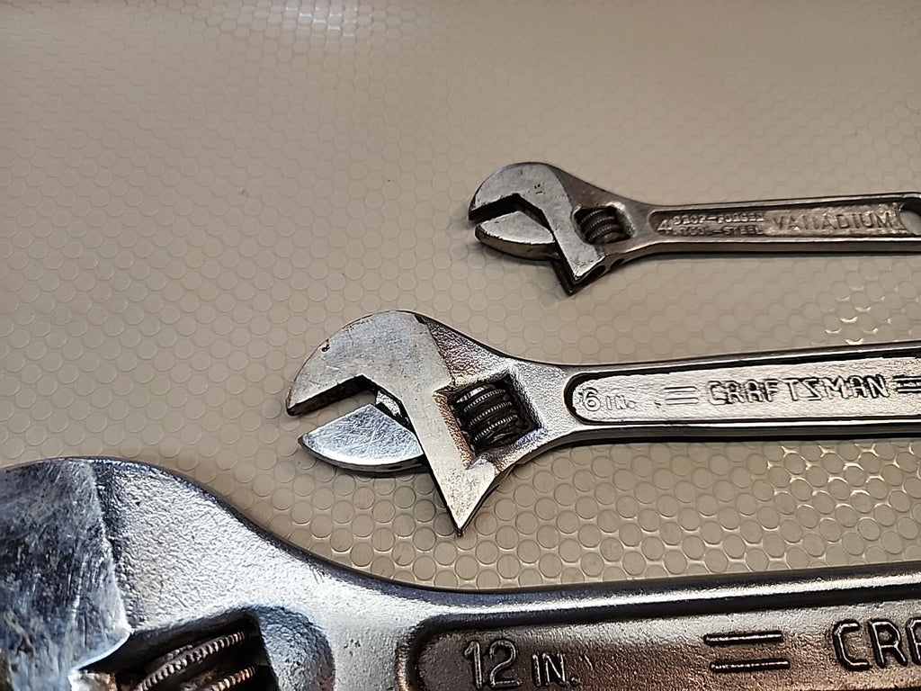 Vintage Craftsman Adjustable Wrench Set USA 4” 6” 12” Lot