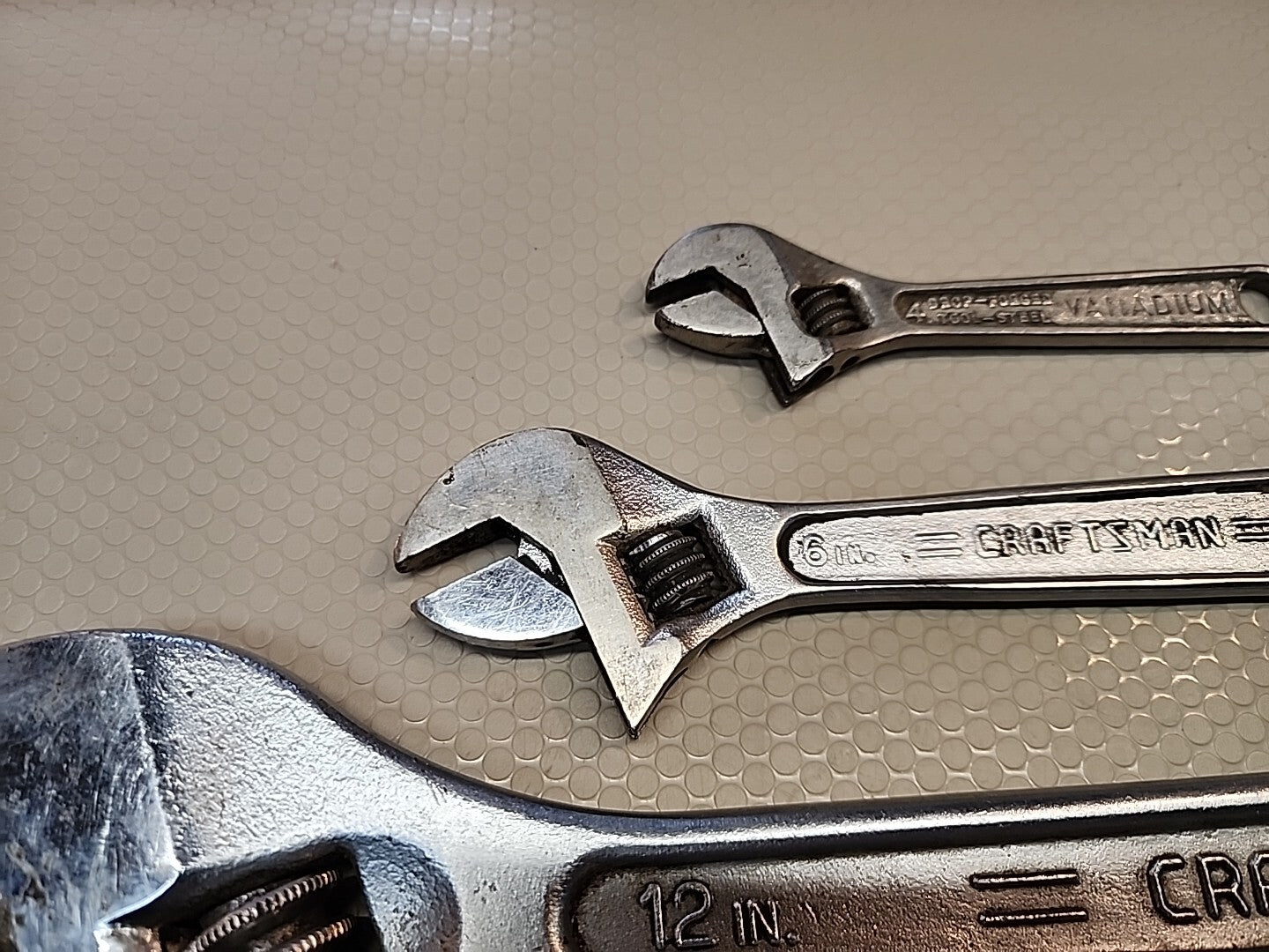 Vintage Craftsman Adjustable Wrench Set USA 4” 6” 12” Lot