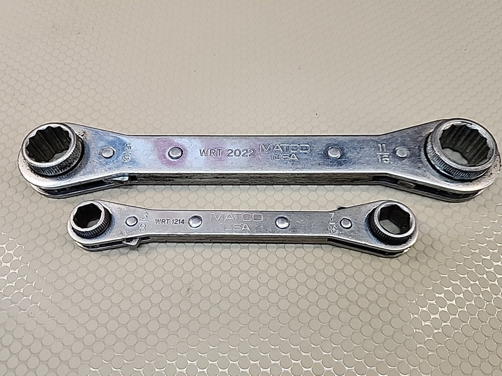 MATCO TOOLS WRT1214 WRT2022 SAE 6&12 Point Double Box Ratcheting Wrench USA MADE