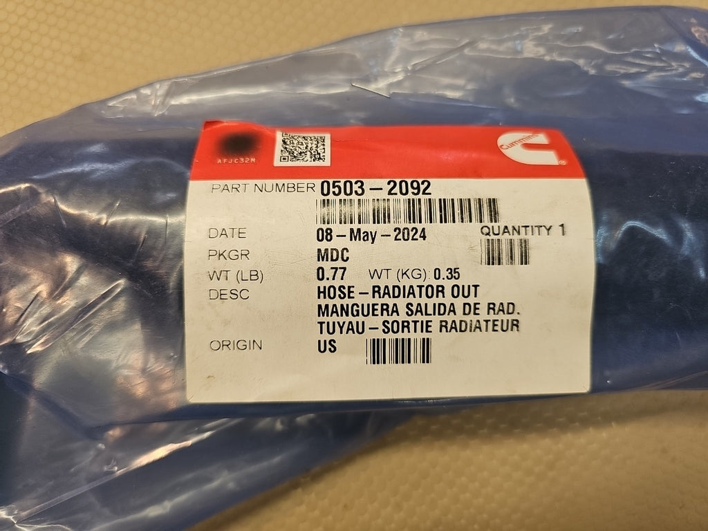Cummins OEM HOSE Radiator Out Genuine