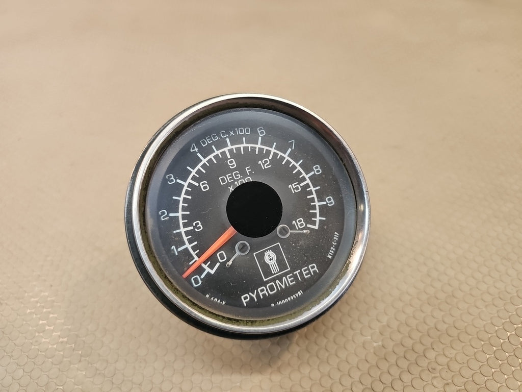 PACCAR OEM KENWORTH W900B 3" PYROMETER GAUGE  0 - 1800°F  w/ LOGO ~ K152-317