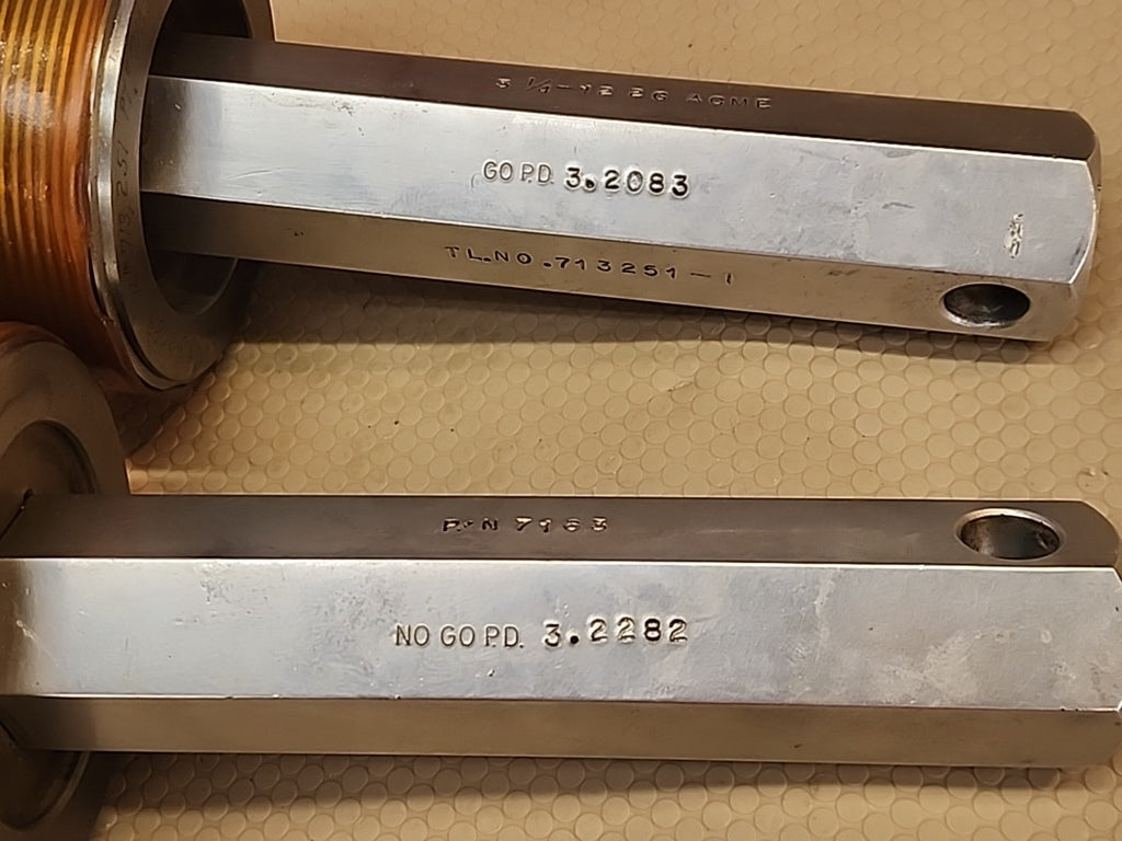 Hemco Go 3.2083/TL713251-1 No-Go 3.2282/TL713252-1 Thread Plug Gage Set7163