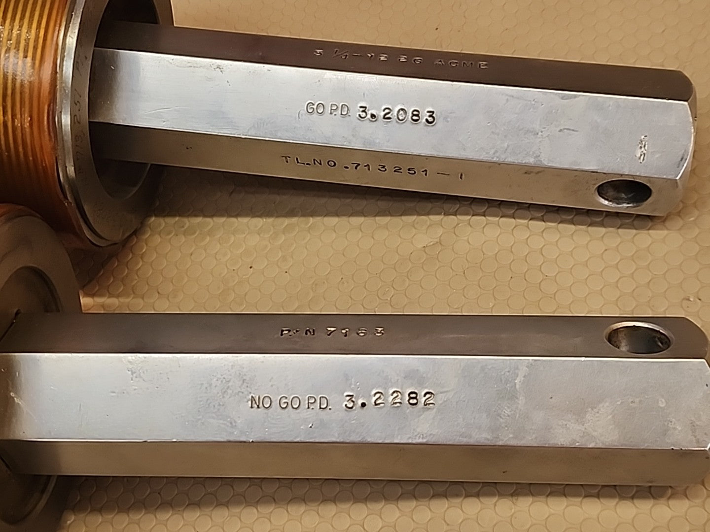 Hemco Go 3.2083/TL713251-1 No-Go 3.2282/TL713252-1 Thread Plug Gage Set7163