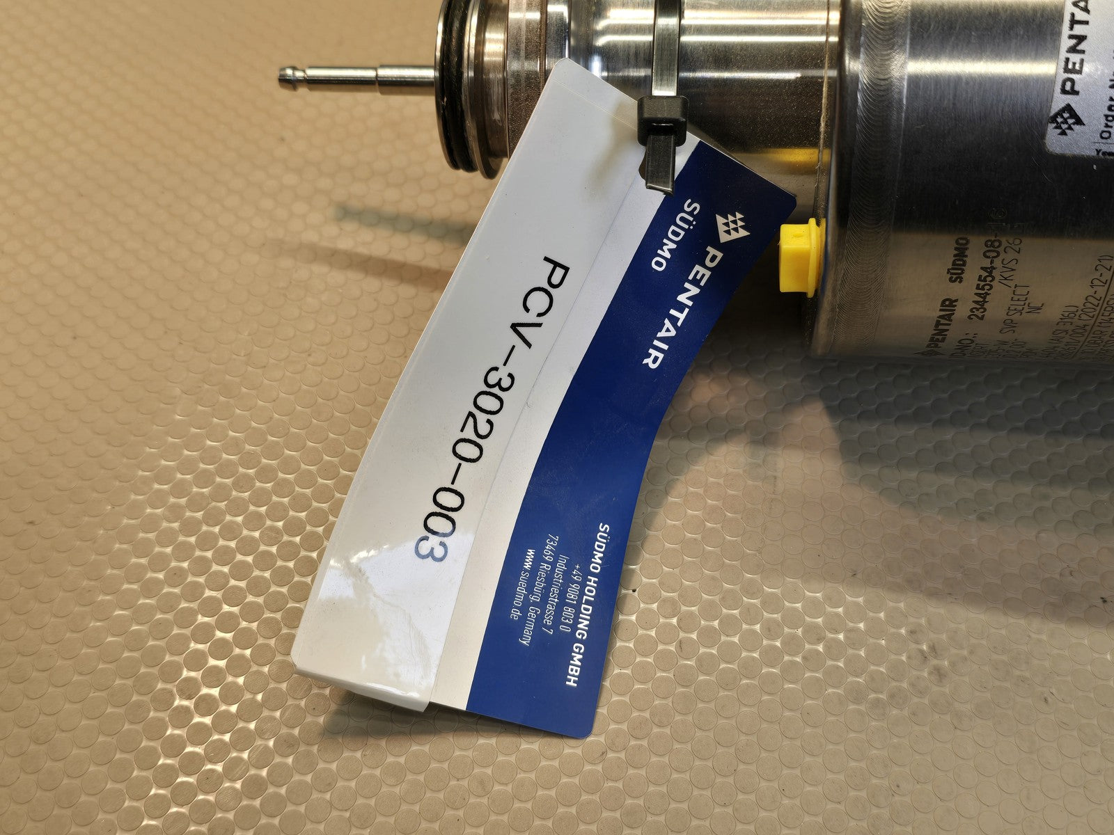Pentair Südmo S375-SE-E-20-T-XX-26,E-SA Pneumatic Control Valve 2" Tri-Clamp 316