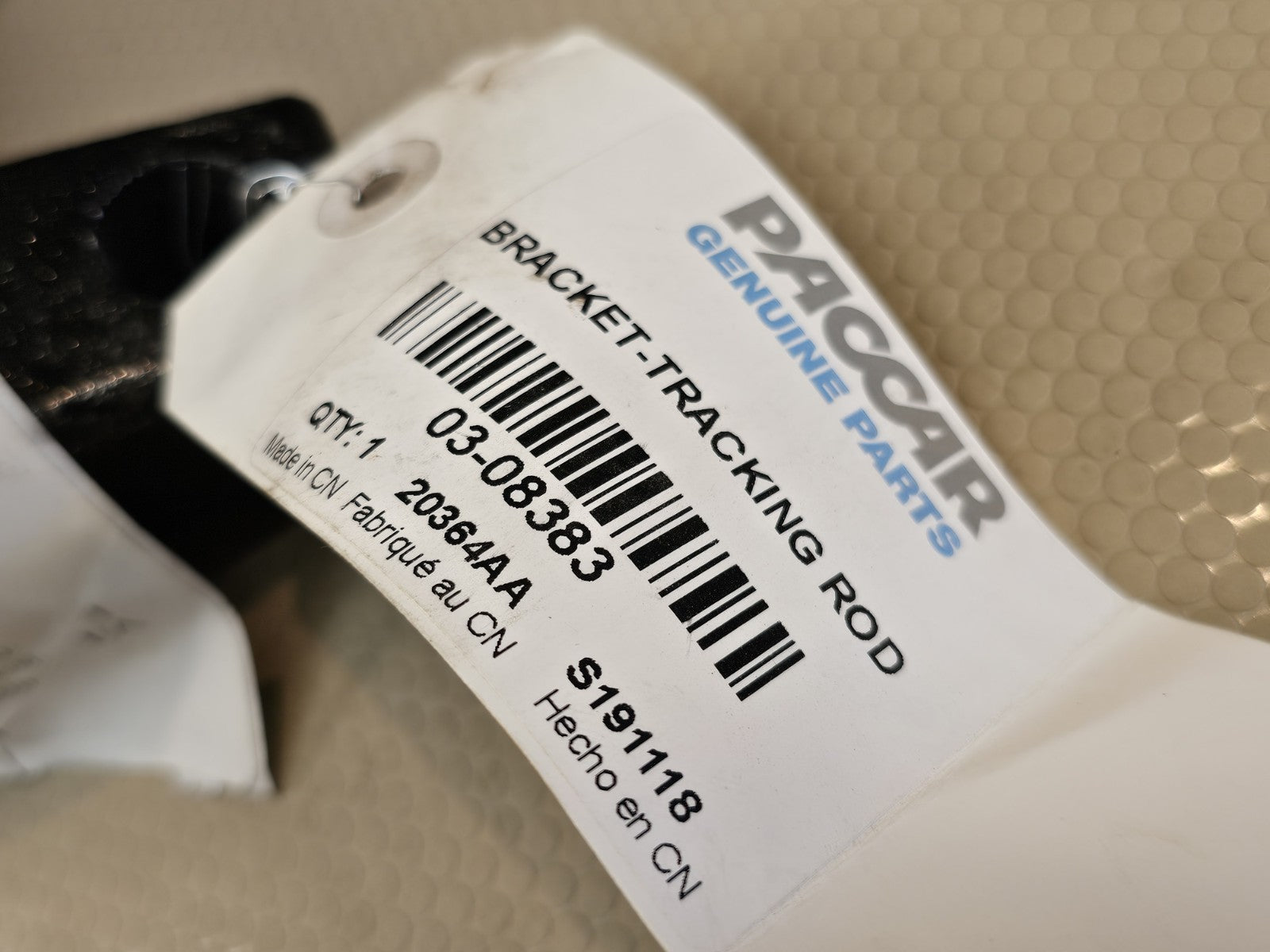 NEW OEM Paccar Bracket-Tracking Rod 03-08383