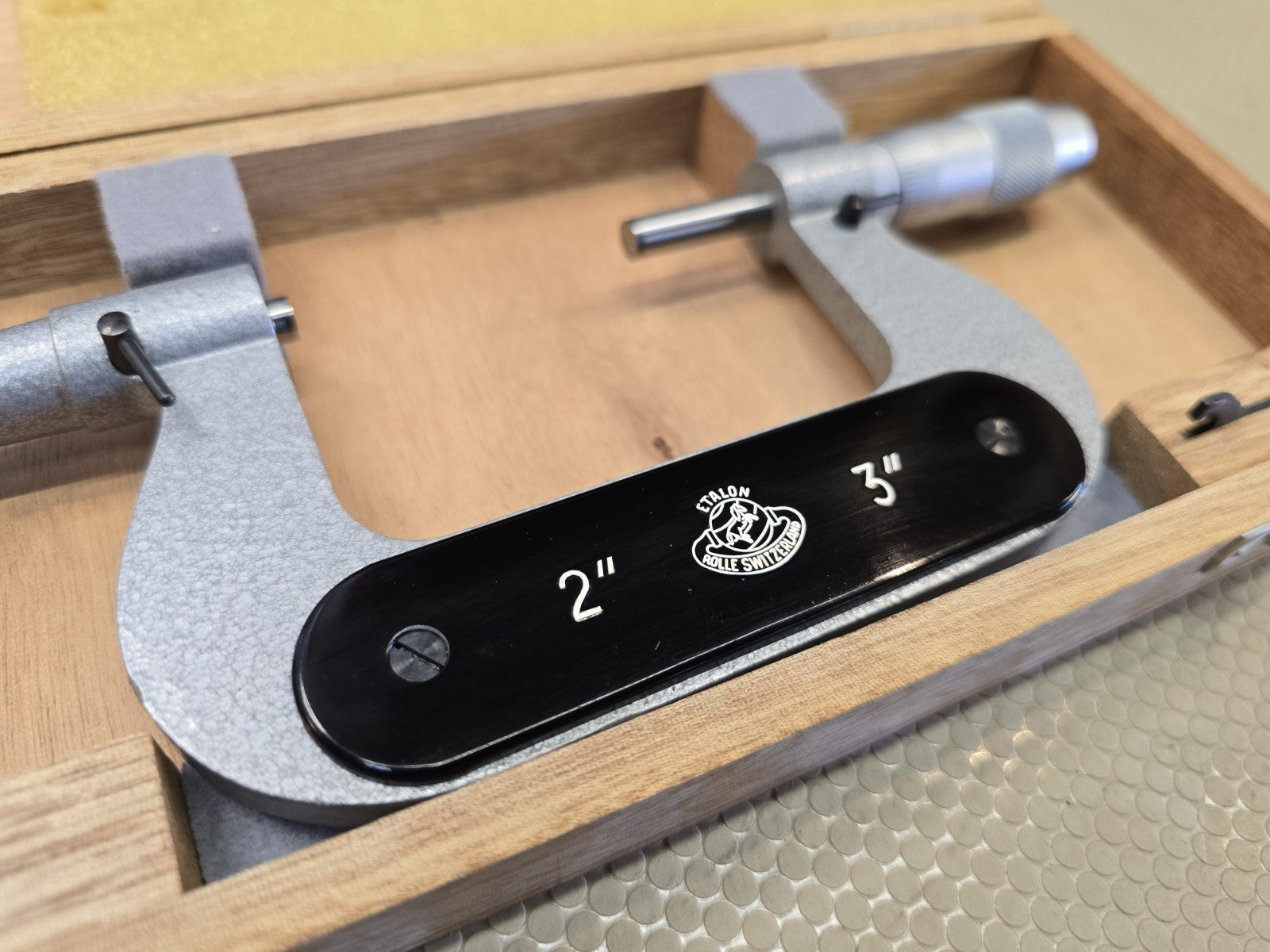 ETALON INDICATING 2-3 OUTSIDE MICROMETER .0001" JEWELED MACHINIST *MINTY!* 