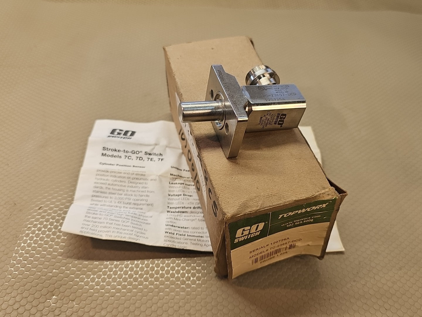 NEW GO SWITCH 7C-23657-DCD 120726A UL GENERAL PURPOSE SWITCH 
