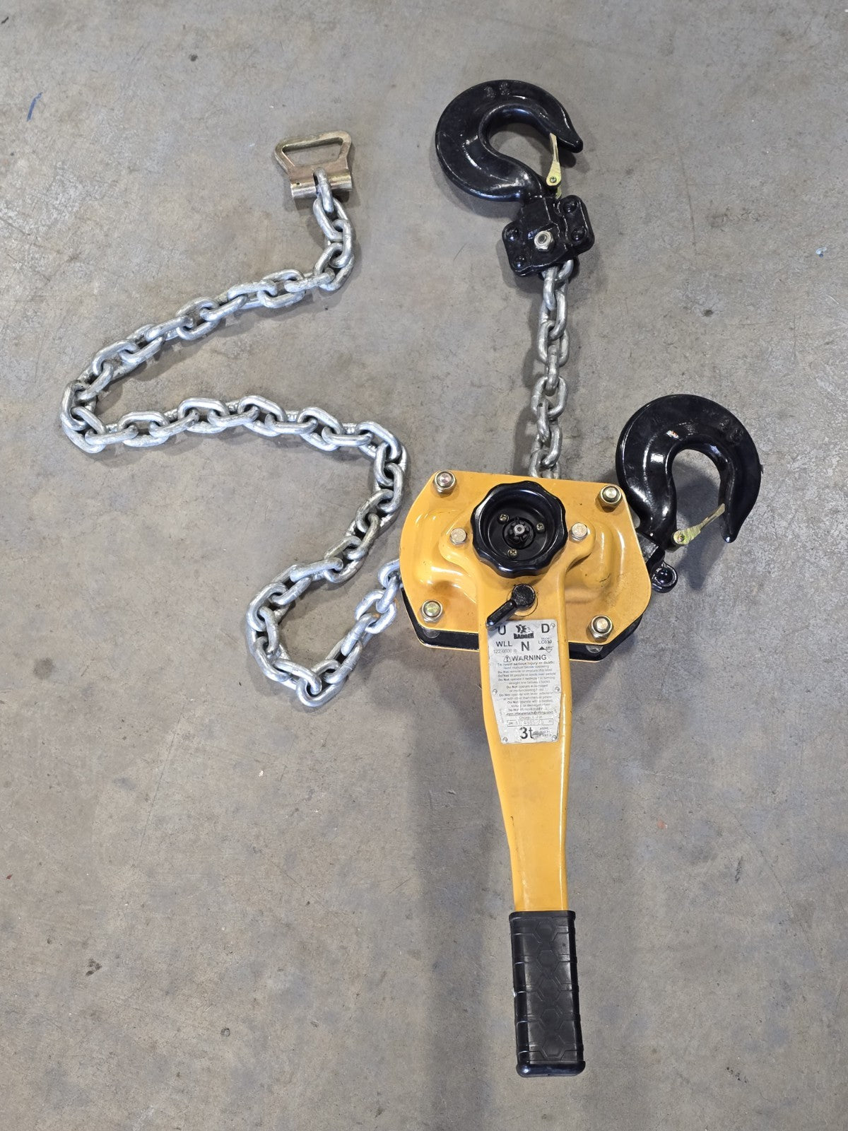 Badger LC030-10 Lever Chain Hoist, LC Series, 10 ft Lift 3T capacity