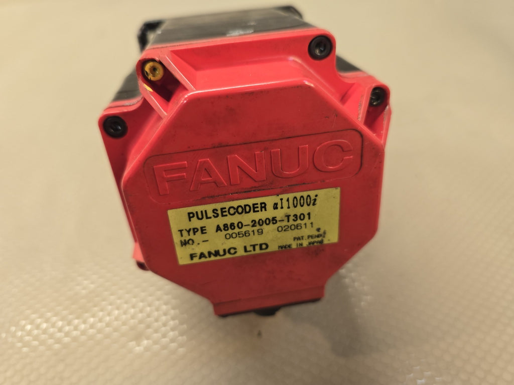 FANUC A06B-0202-B101 AC Servo Motor USA & Pulsecoder A860-2005-T301 2pc