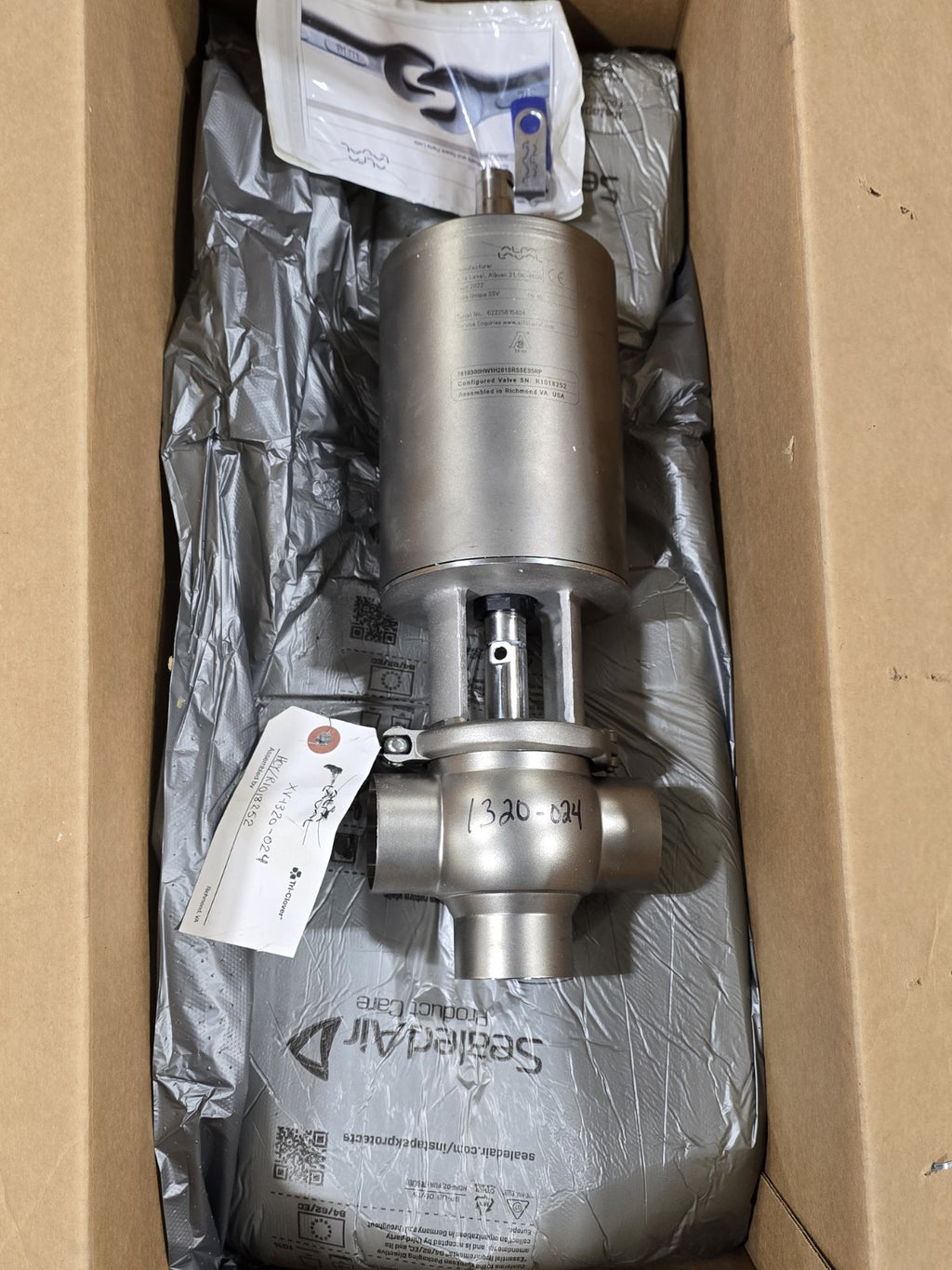 NEW Alfa Laval Unique SSV Sanitary Valve 7610300 Series w/ PN10 Actuator