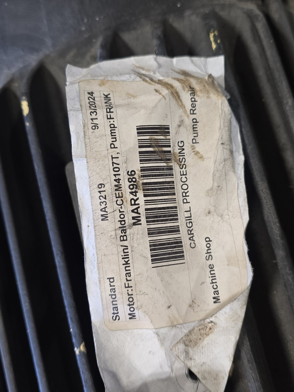 ​Baldor 25HP Electric Motor CEM4107T w/ Grundfos FPS Vertical Multistage Pump 
