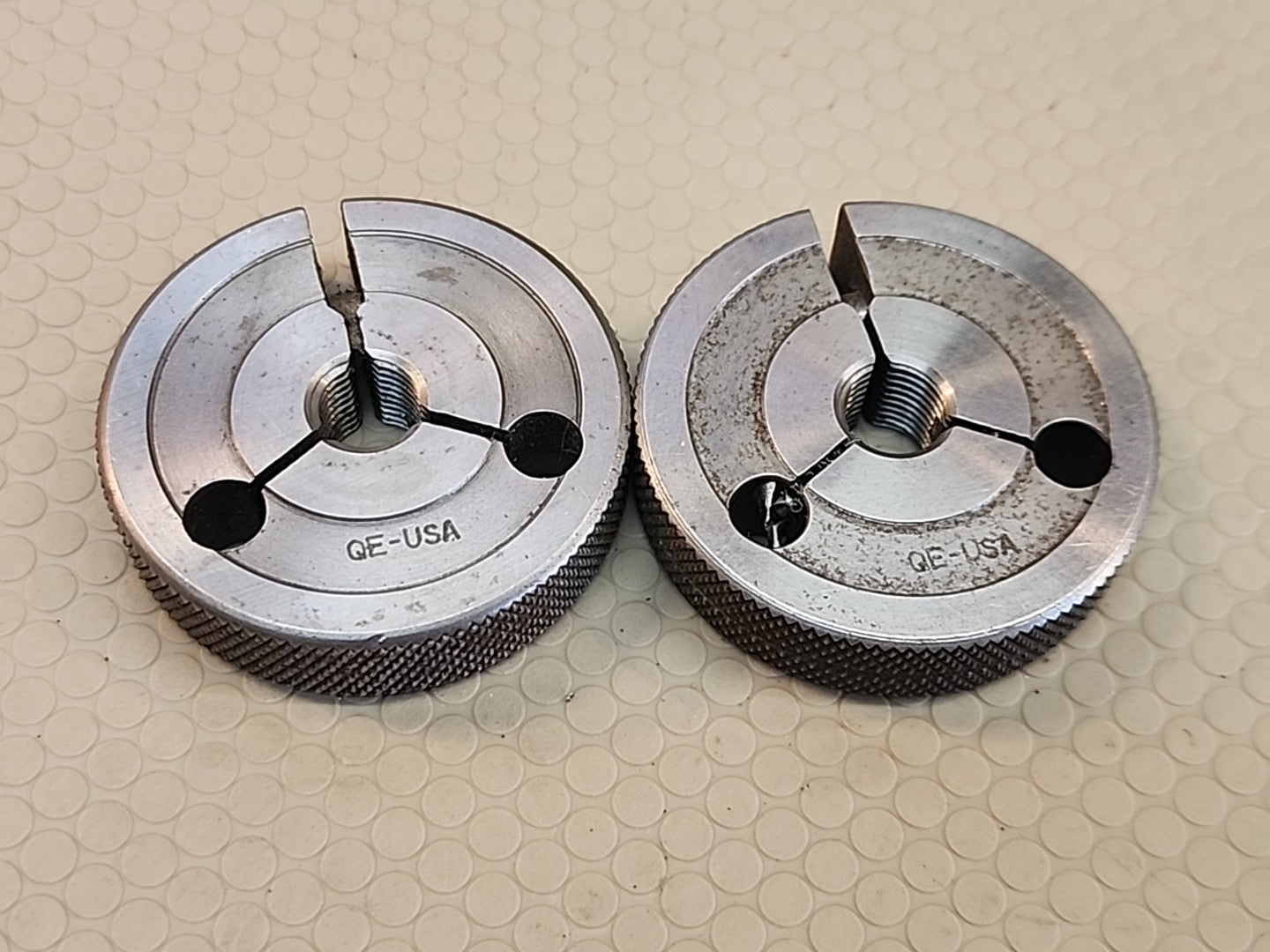REGAL USA 3/8 24 UNF 2A THREAD RING GAGES  GO NO GO P.D.'S = .3468 & .3430 CHECK