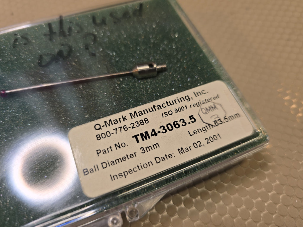 Q-Mark Manufacturing 3mm Ball Diameter Ruby Probe 53.5mm Length TM4-3063.5 