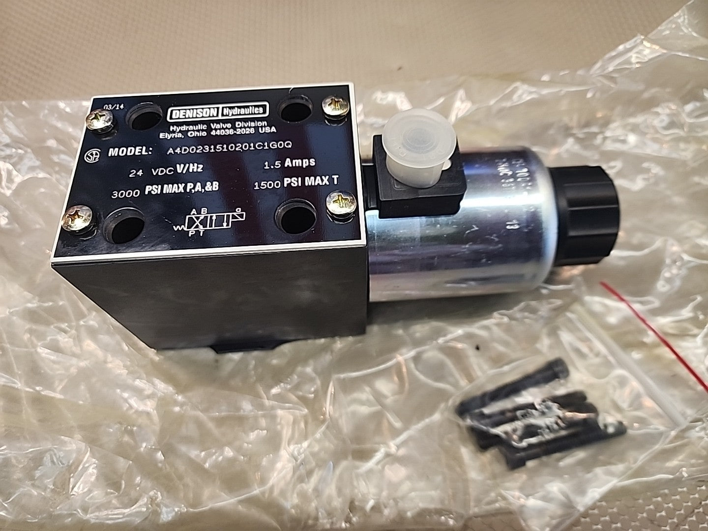 NEW PARKER DENISON A4D0231510201C1G0Q HYDRAULICS SOLENOID VALVE 