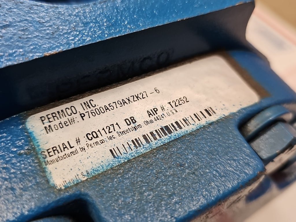 NEW PERMCO USA High Flow Gear Pump Hydraulic Pump 600 RPM QC Testd P7600 A579AXZ