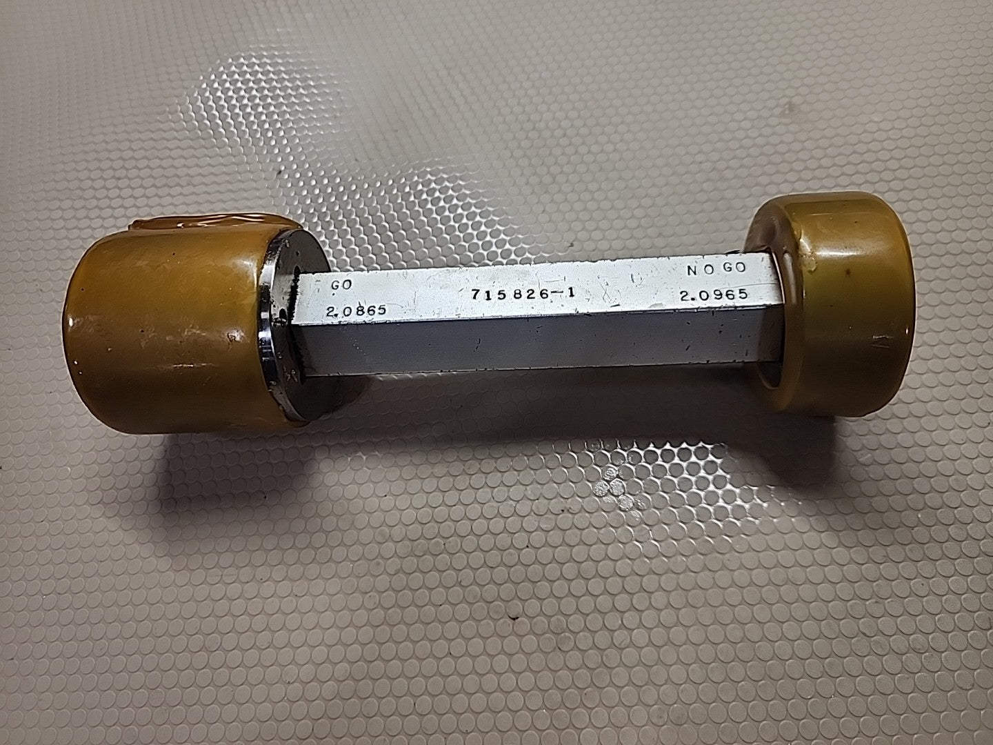 HEMCO SMOOTH PIN PLUG GAGE GO 2.0865 NO GO 2.0965