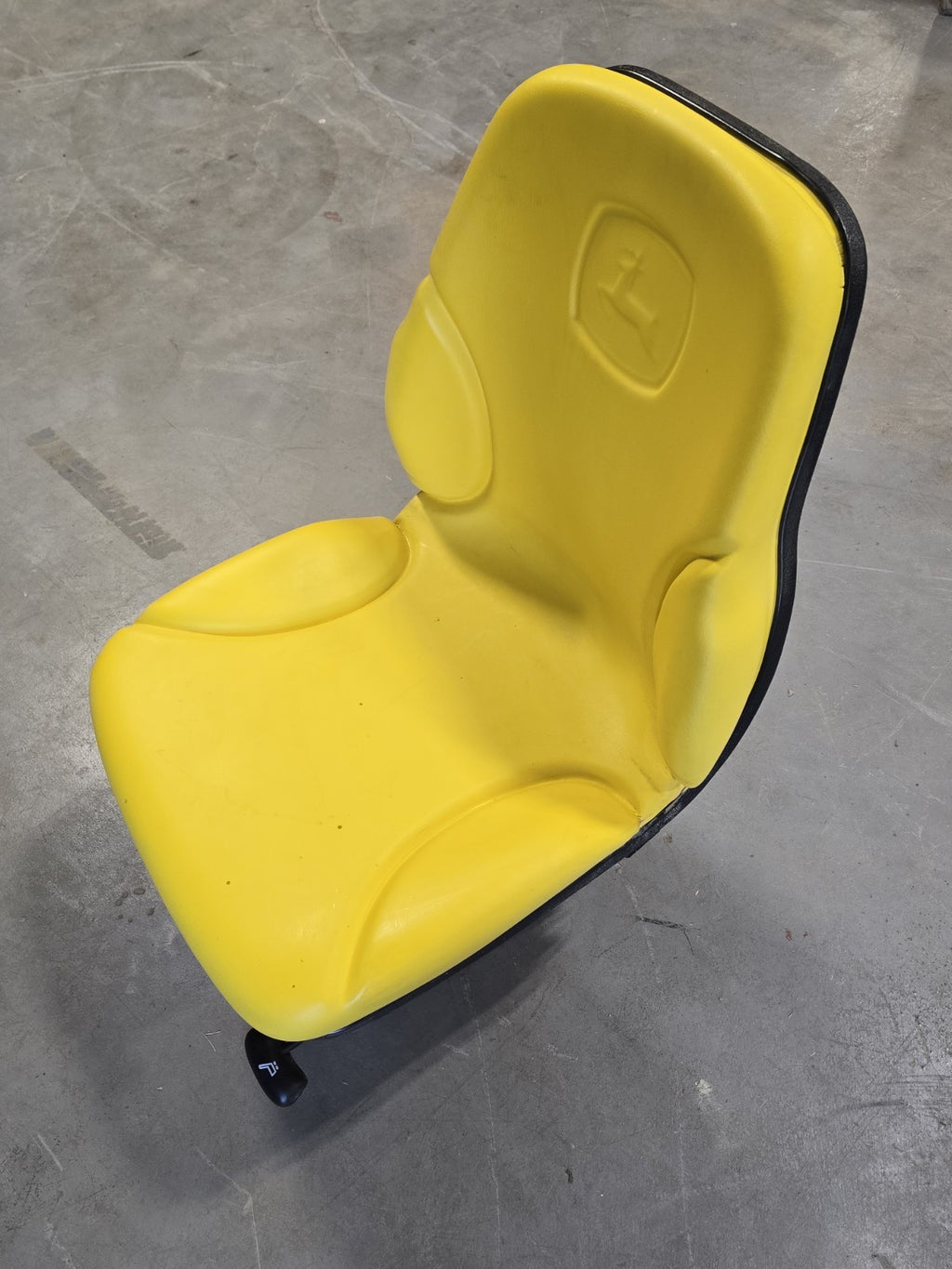 John Deere OEM LVA18708 Yellow High Back Suspension Tractor Seat Full Assembly