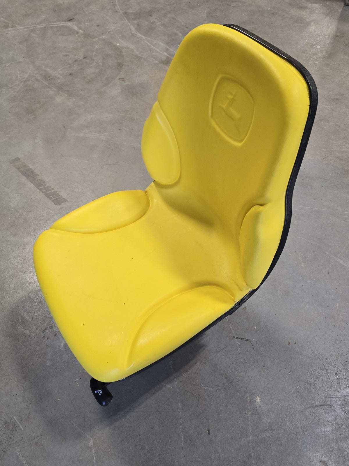 John Deere OEM LVA18708 Yellow High Back Suspension Tractor Seat Full Assembly