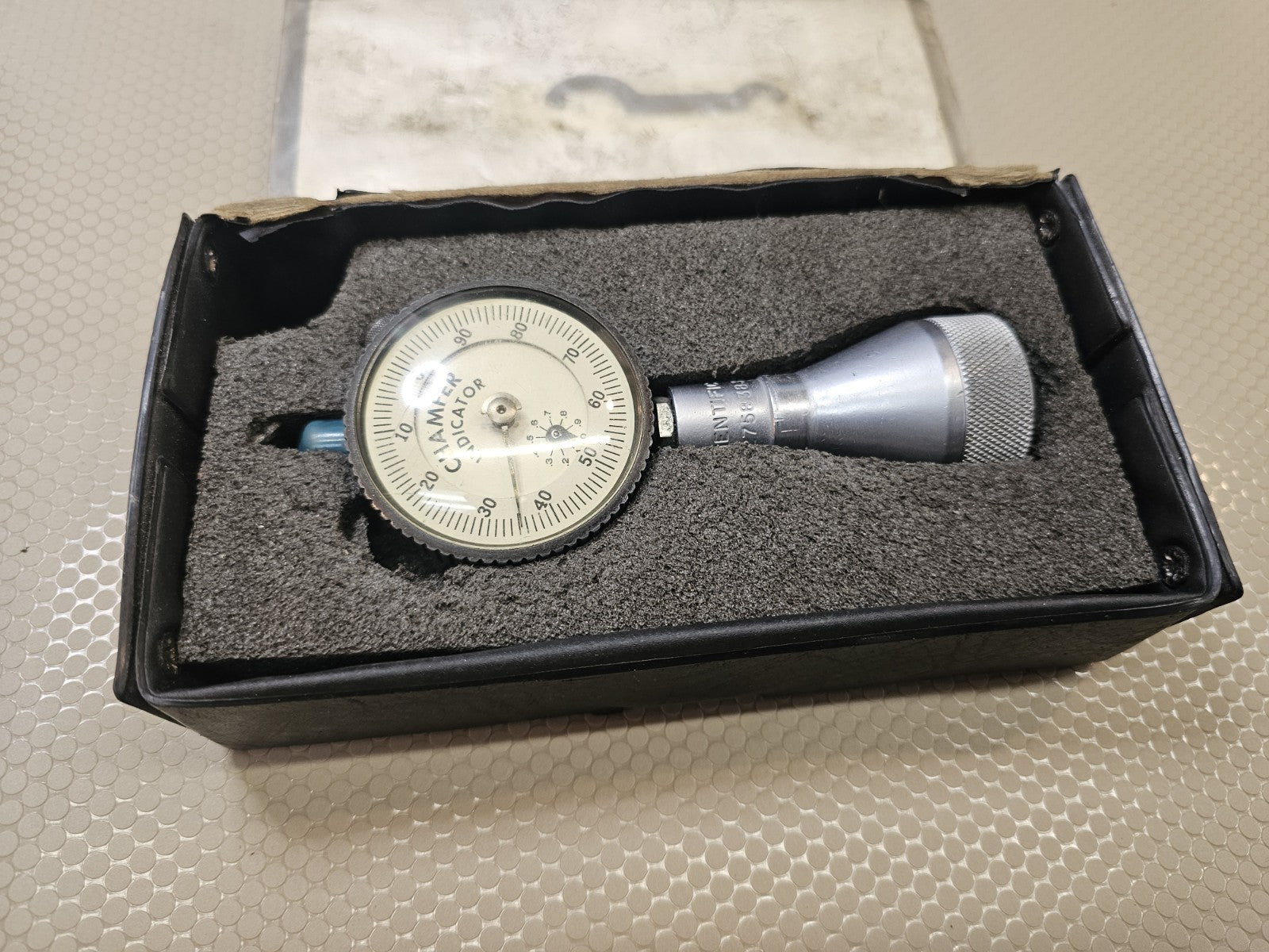 Acme Scientific 0°-90° Range Dial Indicator Chamfsr Gage + Case Starrett Sharp