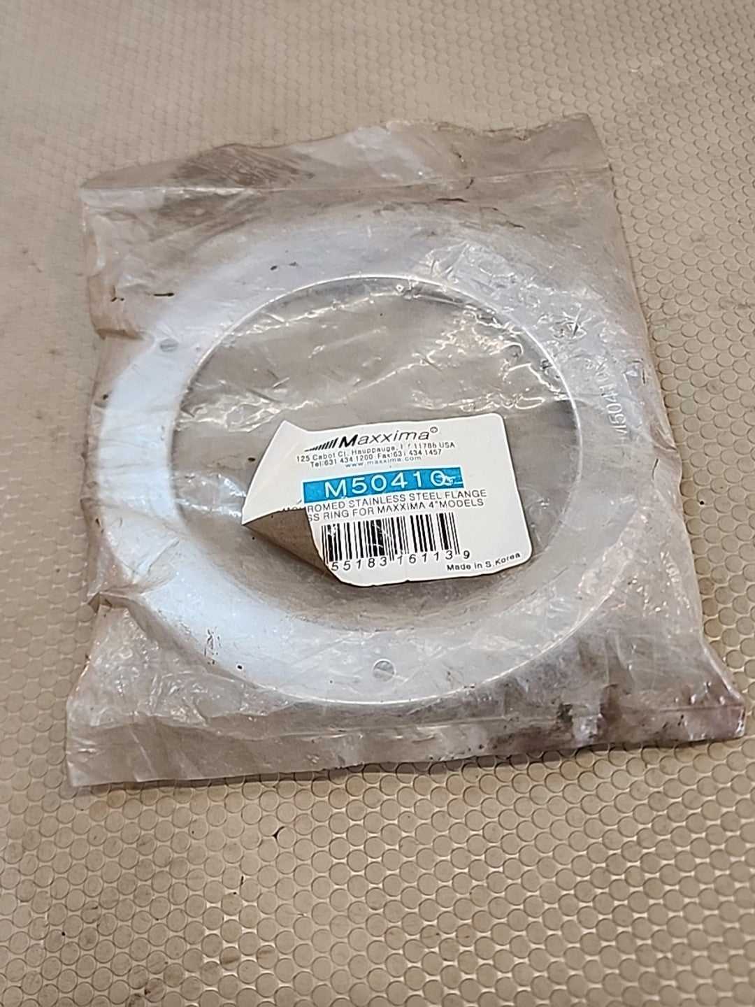 MAXXIMA M50410 4"CHROMED SS FLANGE DRESS RING FOR MAXXIMA 4" MODELS 