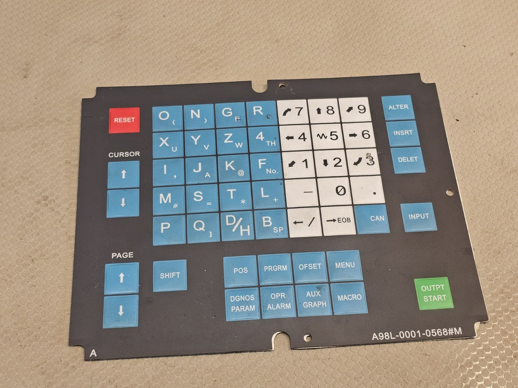 New FANUC A98L-0001-0568#M Membrane Keysheet Keyboard