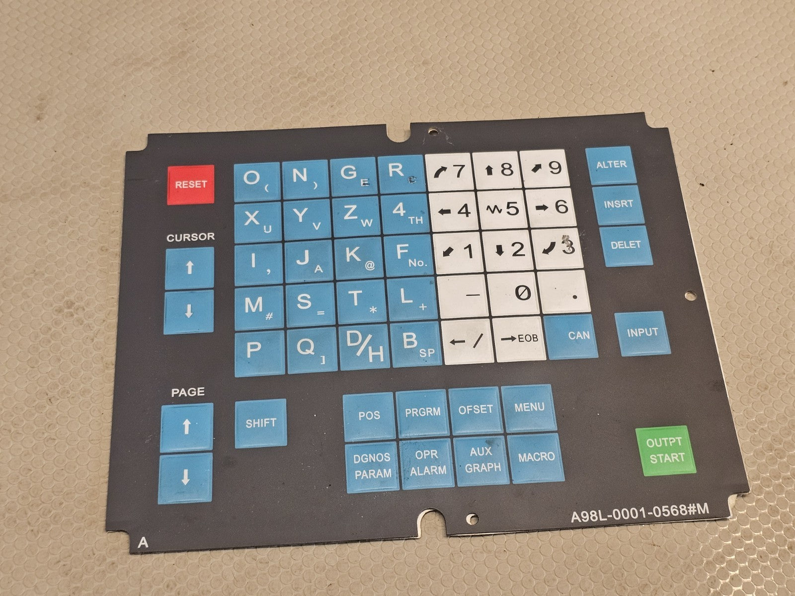 New FANUC A98L-0001-0568#M Membrane Keysheet Keyboard