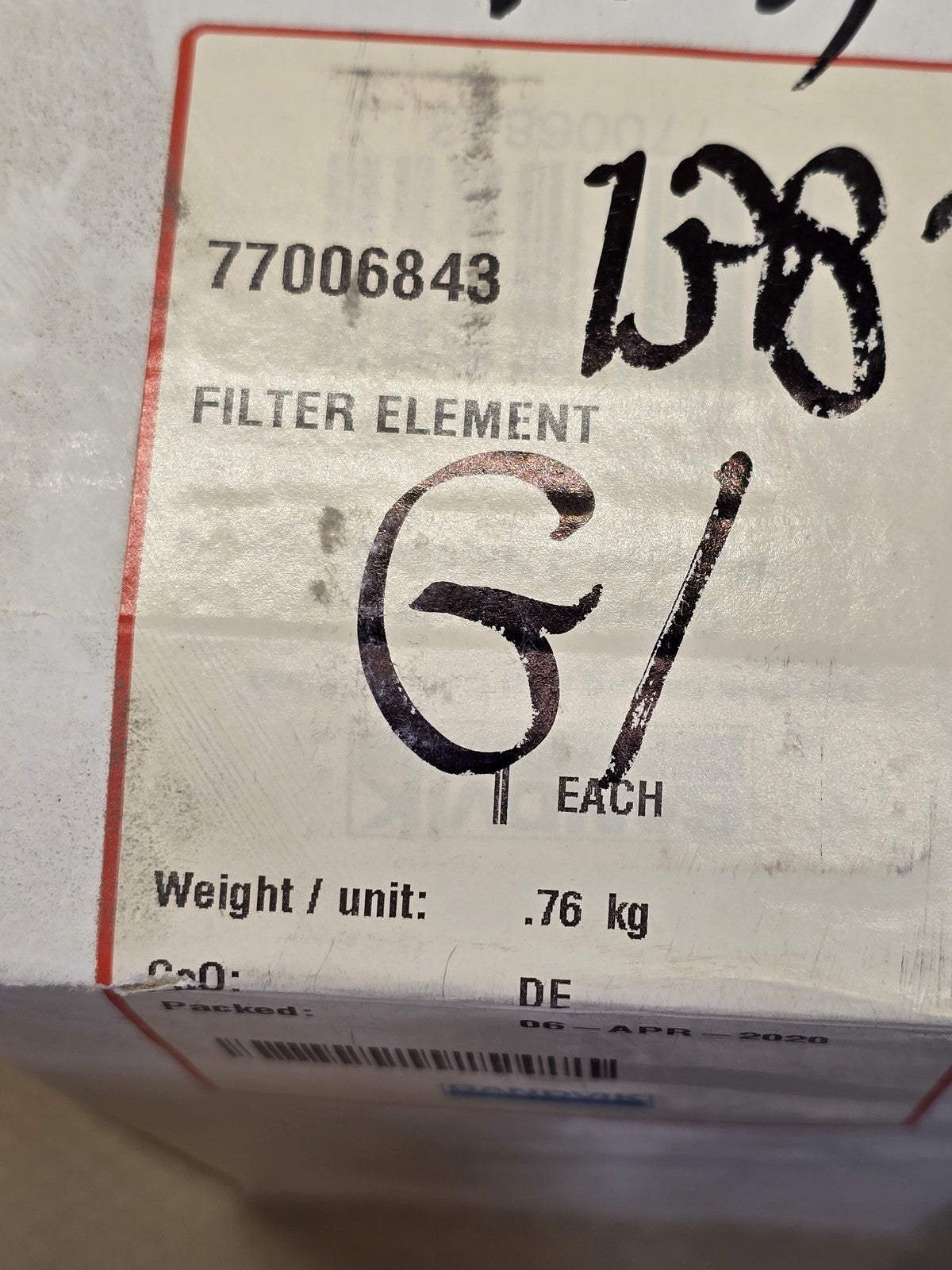 Sandvik OEM 77006843 Filter Element Pleated SS Mesh U/BA-A Hydraulic Germany