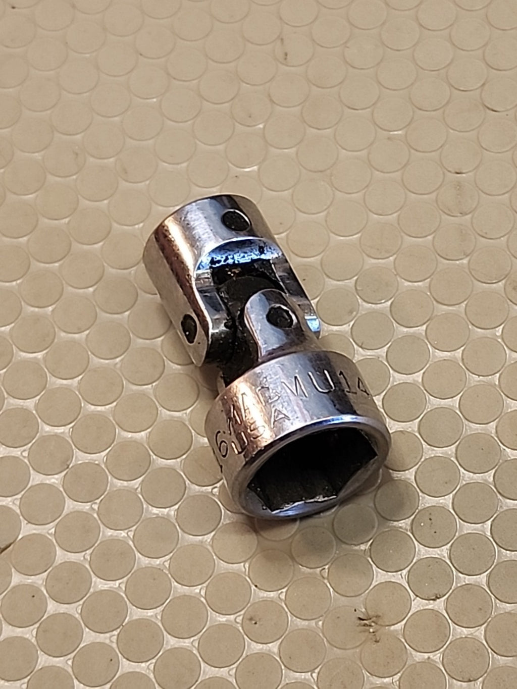Mac Tools 1/4 Drive 7/16" 6PT Swivel Chrome Socket MU146 USA Made
