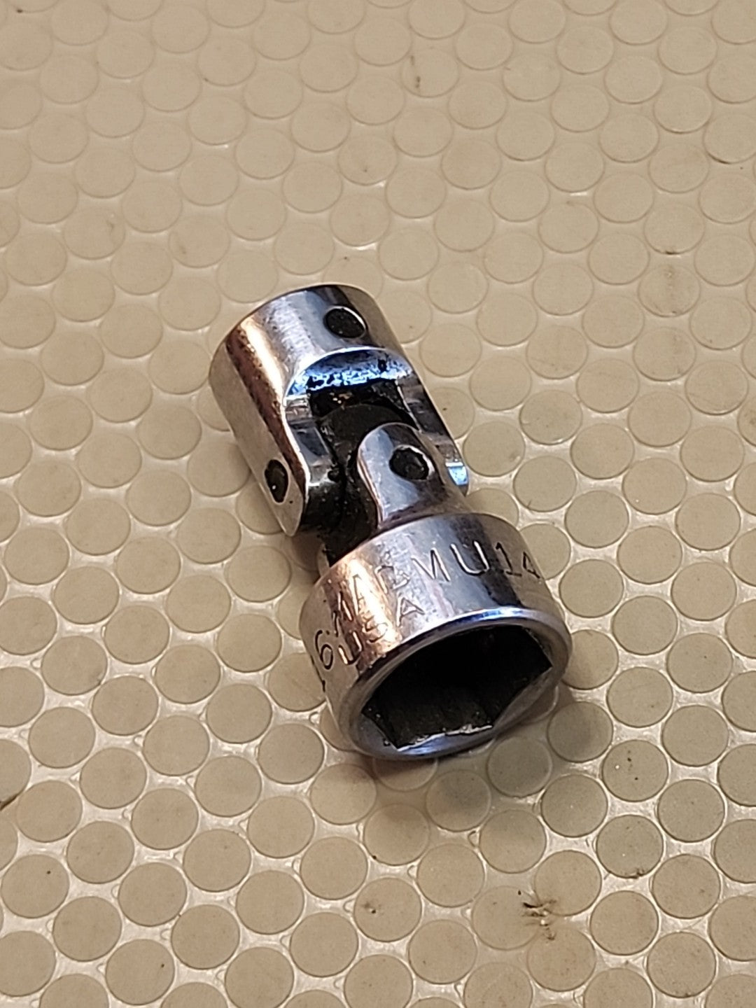 Mac Tools 1/4 Drive 7/16" 6PT Swivel Chrome Socket MU146 USA Made
