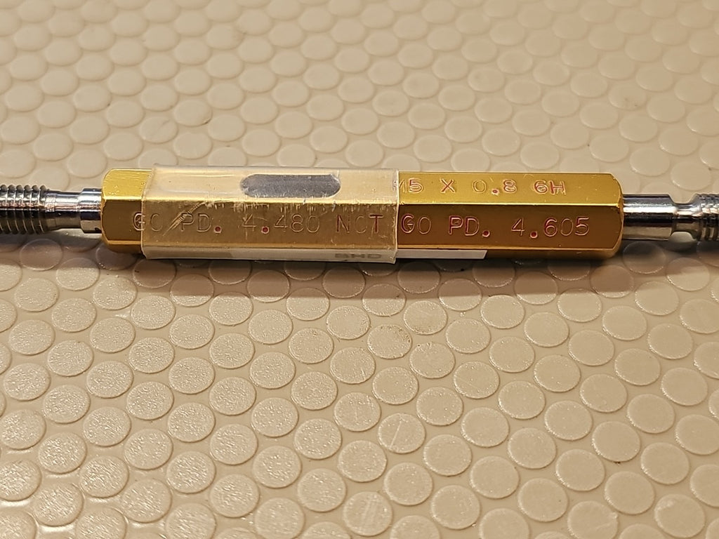 UNBRANDED THREAD PLUG GAGE M5 x 0.8 6H - GO PD. 4.480 NOGO PD. 4.605