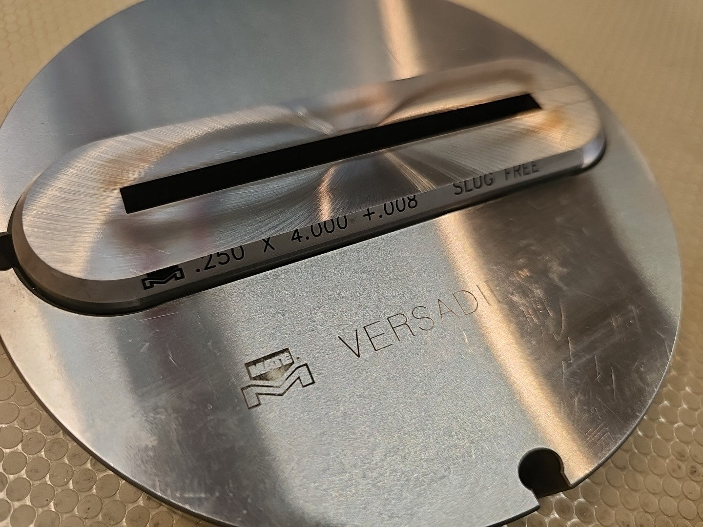 Mate Versadie Slug Free Thick Turret Die .250 x 4.000 +.008 – Largest Size Amada