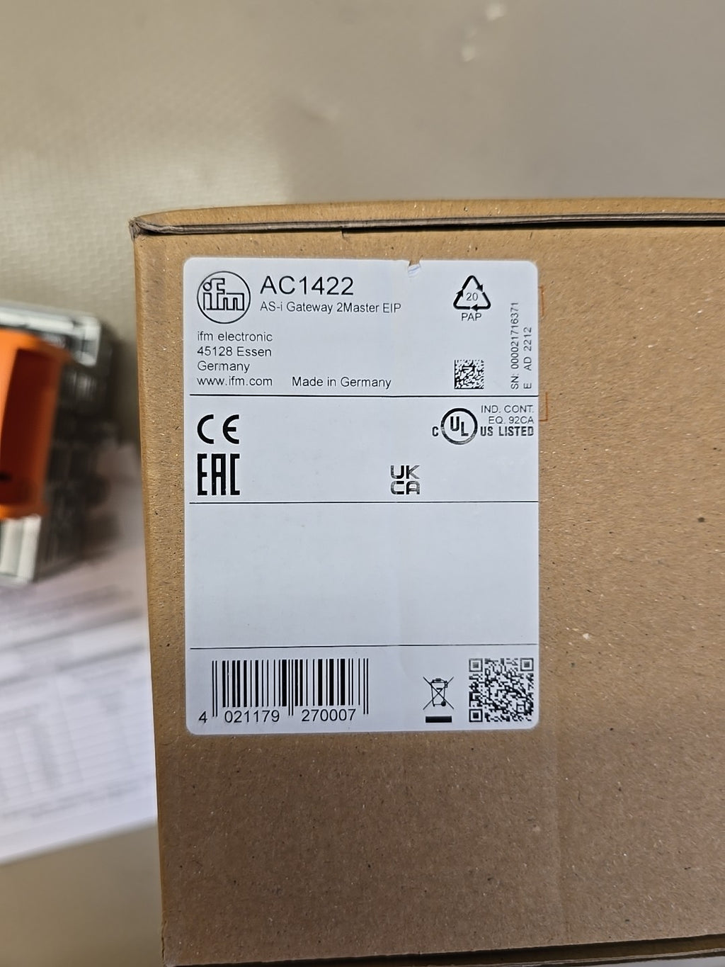 IFM AC1422 AS-i Master Ethernet/IP Gateway NEW & GENUINE 