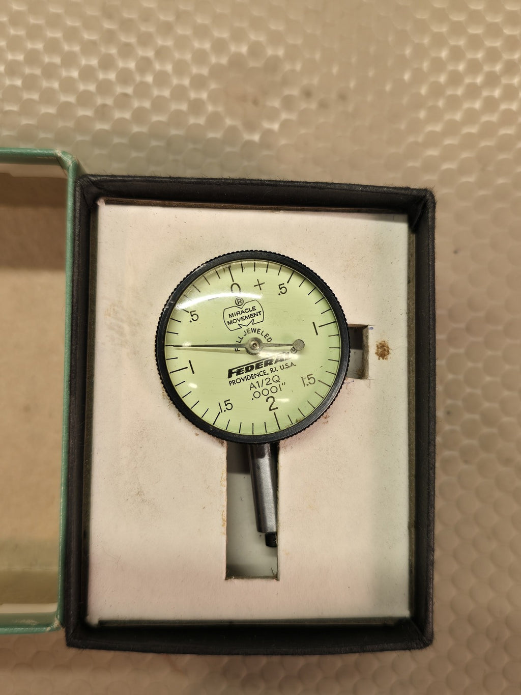 Federal A1/2Q Dial Indicator .0001" Jeweled Miracle Movement Gauge