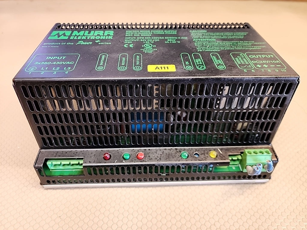 Murr Elektronik Power Supply 3x360-430VAC Input 360--430VAC Output 24V DC 10A 