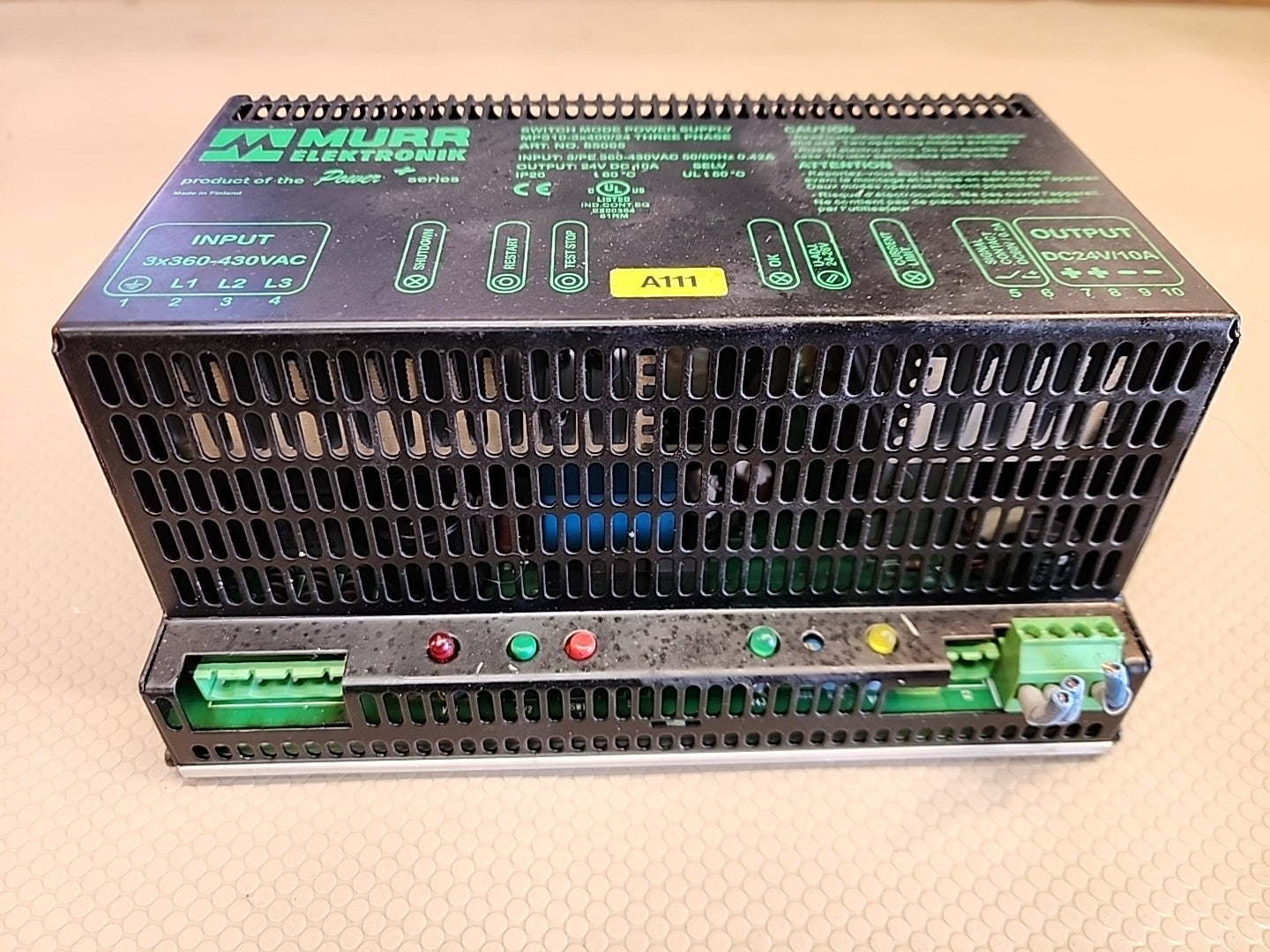 Murr Elektronik Power Supply 3x360-430VAC Input 360--430VAC Output 24V DC 10A 