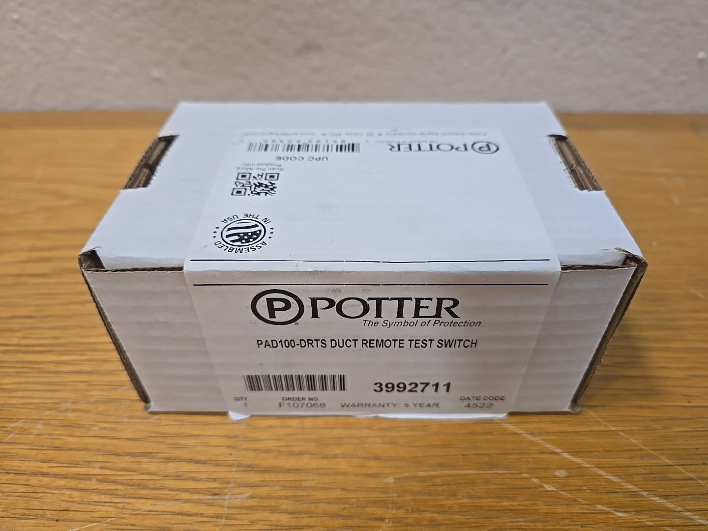 Potter PAD100-DRTS Duct Remote Test Switch MODULE 3992711