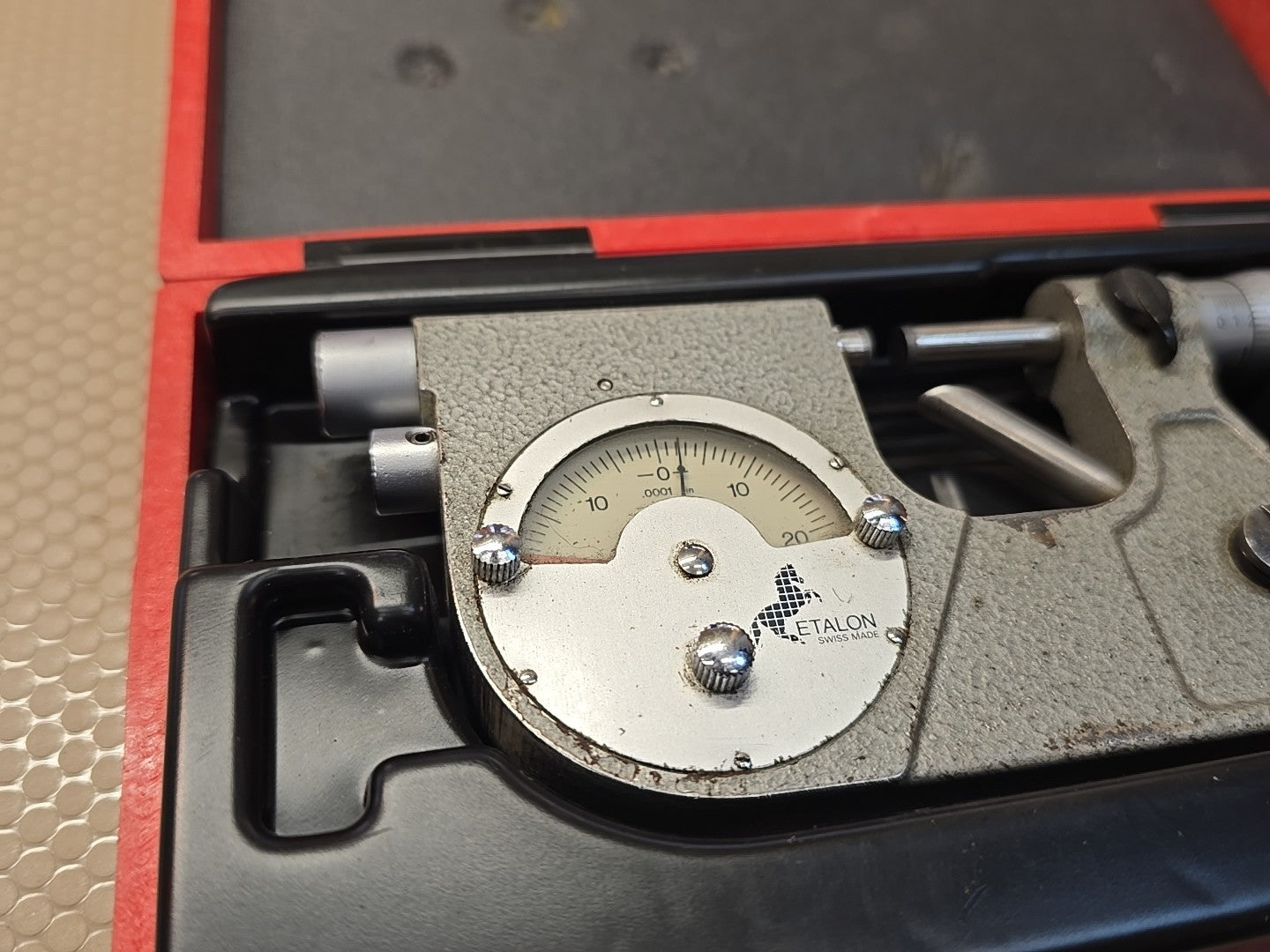 Etalon 225 Indicating Micrometer 0-1" .0001" Switzerland 072109835