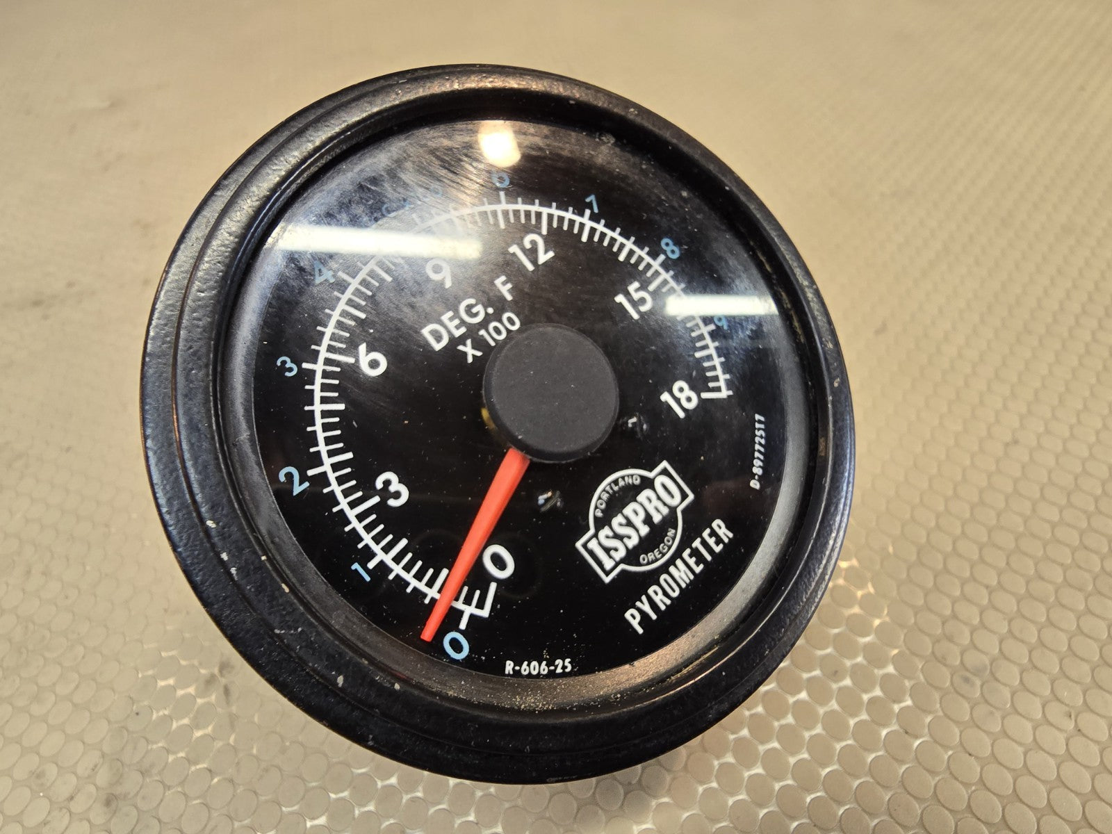 Isspro 3 Inch Chrome Electric Pyrometer Gauge 0-1800 Degree *LIGHT USE*