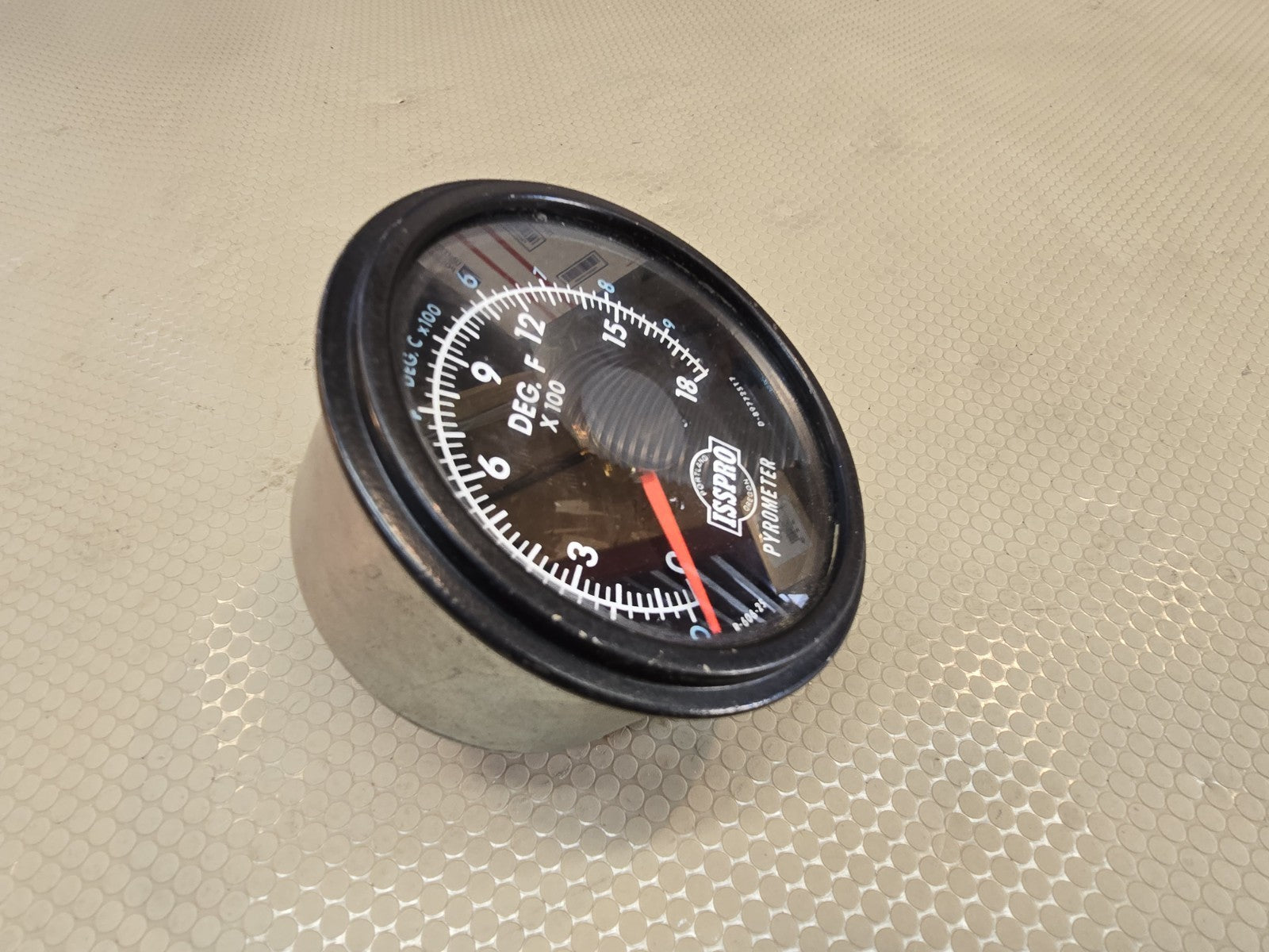 Isspro 3 Inch Chrome Electric Pyrometer Gauge 0-1800 Degree *LIGHT USE*