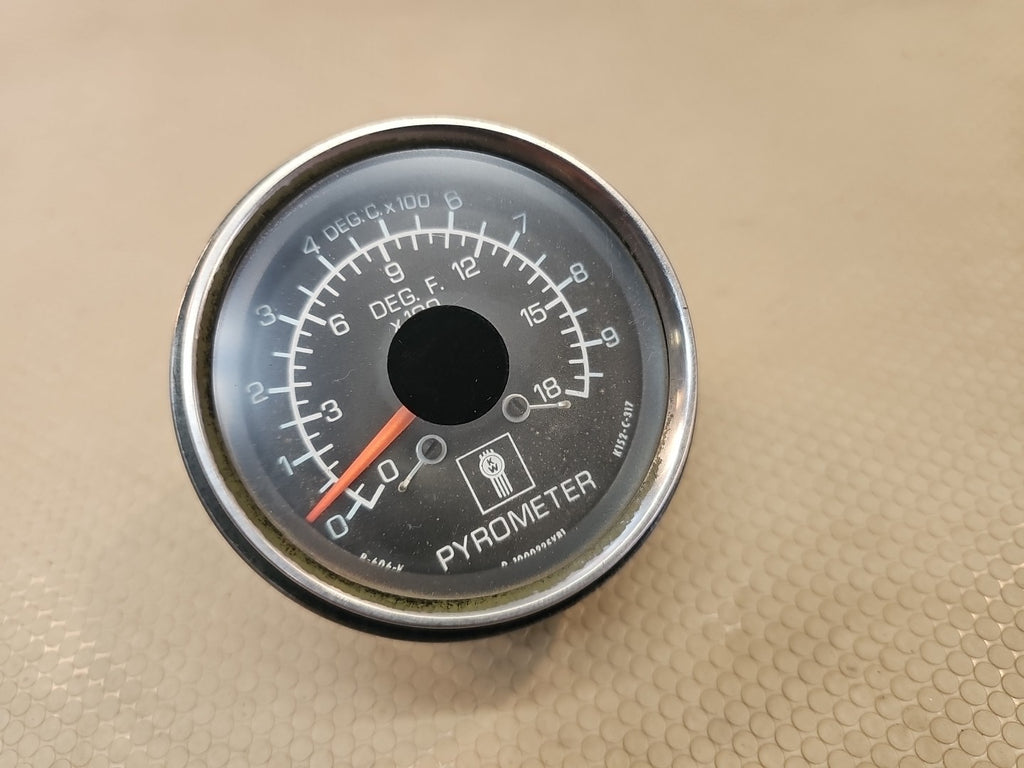 PACCAR OEM KENWORTH W900B 3" PYROMETER GAUGE  0 - 1800°F  w/ LOGO ~ K152-317