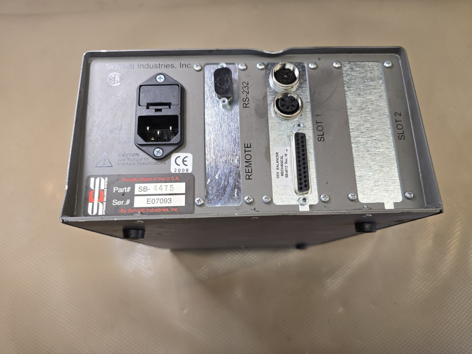 Sbs Balance System Model Sb-4500. Dynamic Balance System, Schmitt Sb-4475-n