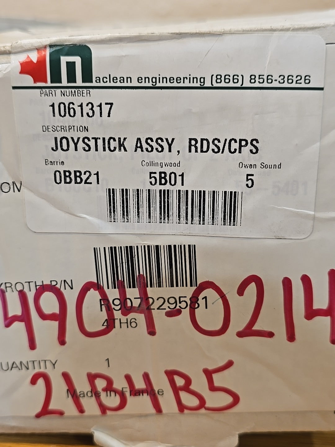 Bosch Rexroth Hydraulics Joystick R907229581 4 TH6 E 06-14/YU 23 M05 $1900 MSRP
