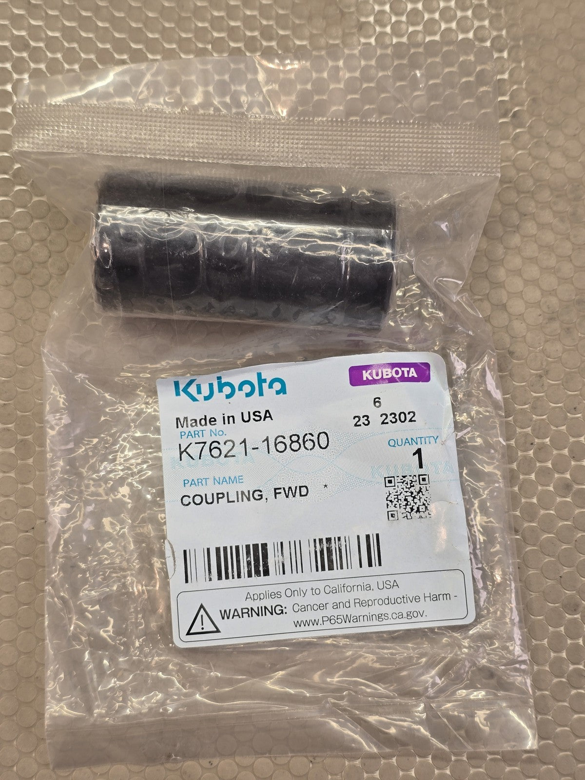 Kubota K7621-16860 FWD Coupling Genuine OEM RTV Transmission Part New