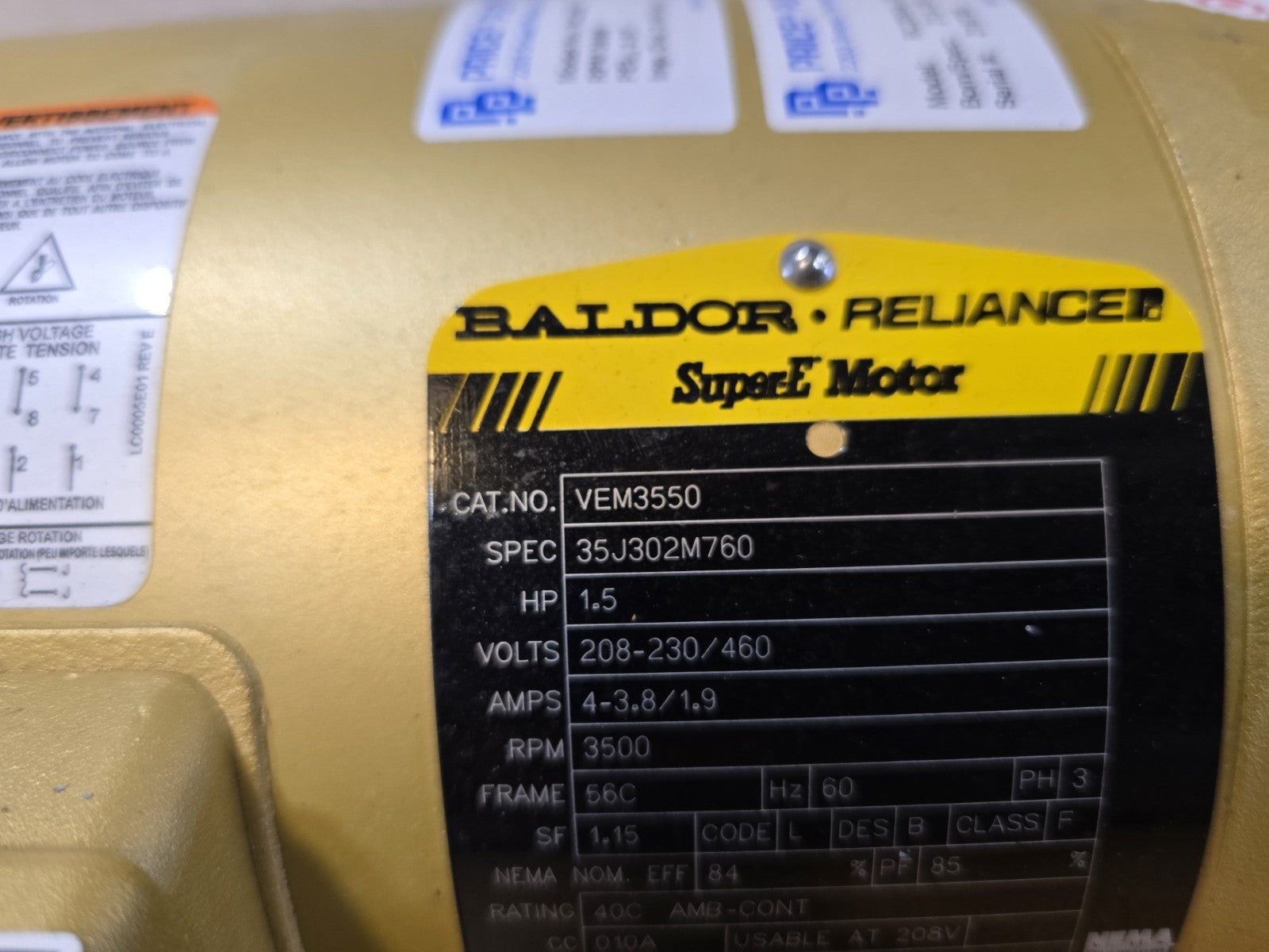 Price Pump RC200 Centrifugal Pump Baldor SuperE 1.5HP Motor  AI-350-6A111 