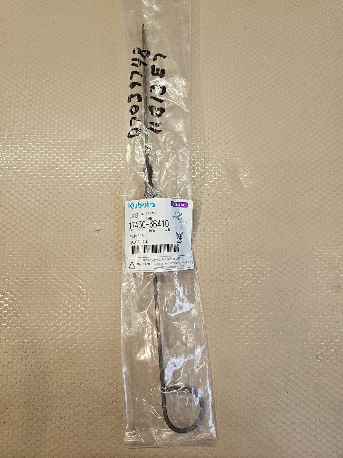 Kubota 17450-36410 Genuine OEM Engine Oil Dipstick Gauge Made in Japan